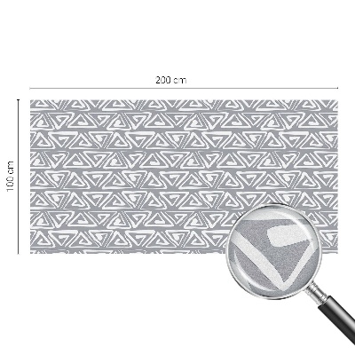 Mælkehvid vinduesfolie med motiv Geometrisk minimalisme