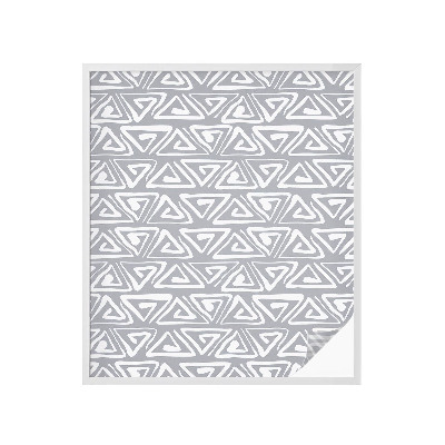 Mælkehvid vinduesfolie med motiv Geometrisk minimalisme