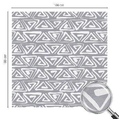 Mælkehvid vinduesfolie med motiv Geometrisk minimalisme