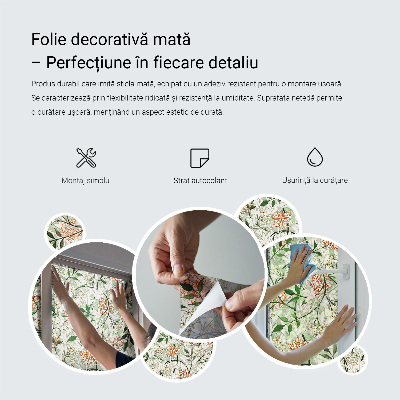 Dekorationsfolie til vindue mod indkig Blomsterskønhed