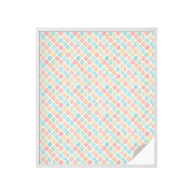 Vinduesfolie med mønster til afskærmning Farverige akvareller