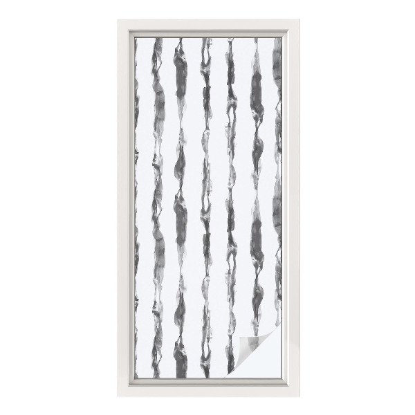 Mælkehvid vinduesfolie med motiv Abstrakte linjer