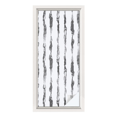 Mælkehvid vinduesfolie med motiv Abstrakte linjer