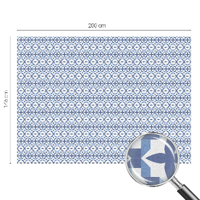 Vinduesfolie mod indkig med glasmaleri Blå mosaik