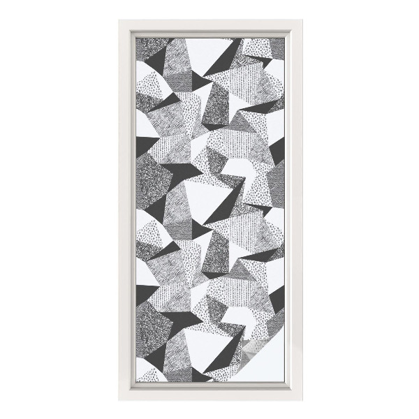 Vinduesfolie mod indkig med glasmaleri Geometriske figurer