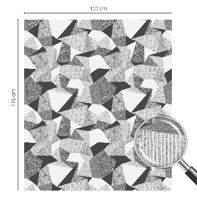 Vinduesfolie mod indkig med glasmaleri Geometriske figurer