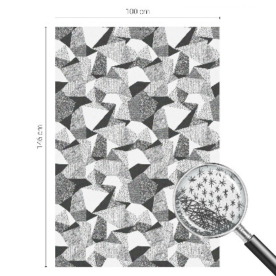 Vinduesfolie mod indkig med glasmaleri Geometriske figurer