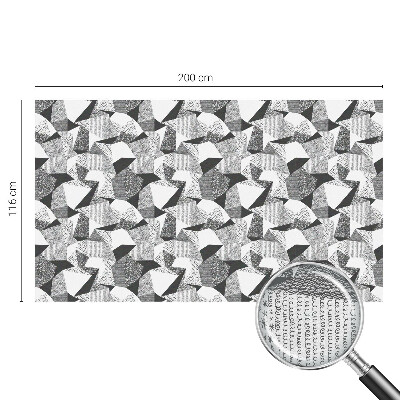 Vinduesfolie mod indkig med glasmaleri Geometriske figurer