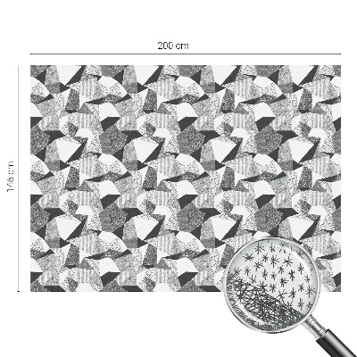 Vinduesfolie mod indkig med glasmaleri Geometriske figurer