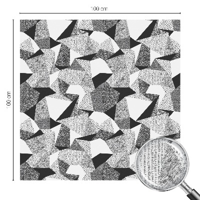 Vinduesfolie mod indkig med glasmaleri Geometriske figurer