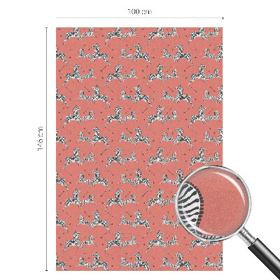 Dekorationsfolie til vindue mod indkig Zebramotiv