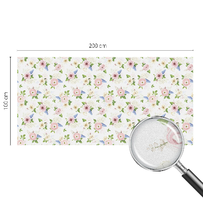 Selvklæbende vinduesfolie Blomstermønster