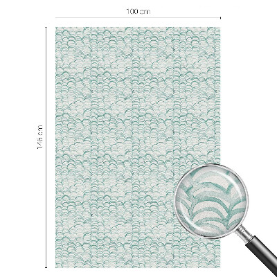 Vinduesfolie mod indkig med glasmaleri Grøn bølge