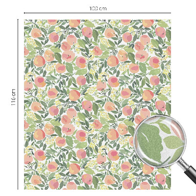 Mælkehvid vinduesfolie med motiv Frugtmønster