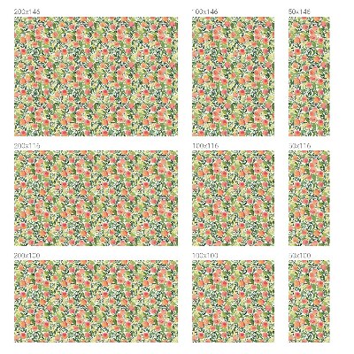 Mælkehvid vinduesfolie med motiv Frugtmønster