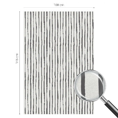 Mælkehvid vinduesfolie med motiv Lodrette striber