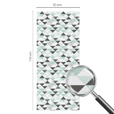 Dekorationsfolie til vindue mod indkig Trekantede mønstre