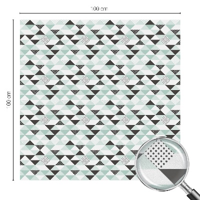 Dekorationsfolie til vindue mod indkig Trekantede mønstre