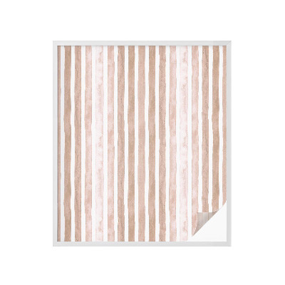 Mælkehvid vinduesfolie med motiv Brune bælter