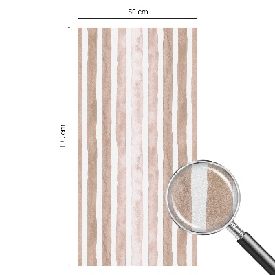 Mælkehvid vinduesfolie med motiv Brune bælter