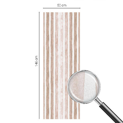 Mælkehvid vinduesfolie med motiv Brune bælter