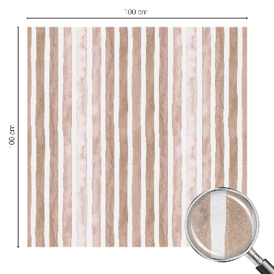 Mælkehvid vinduesfolie med motiv Brune bælter