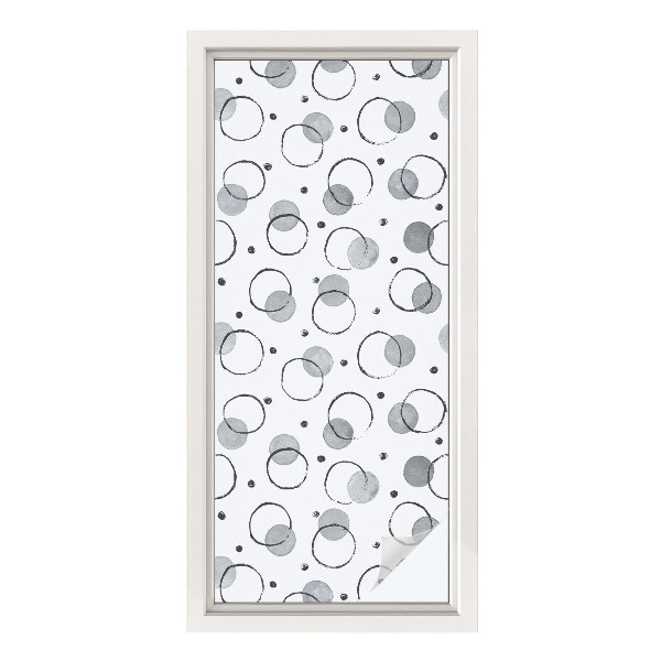 Vinduesfolie mod indkig med glasmaleri Grå hjul