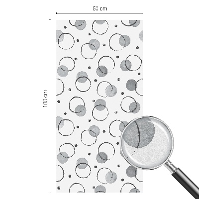 Vinduesfolie mod indkig med glasmaleri Grå hjul