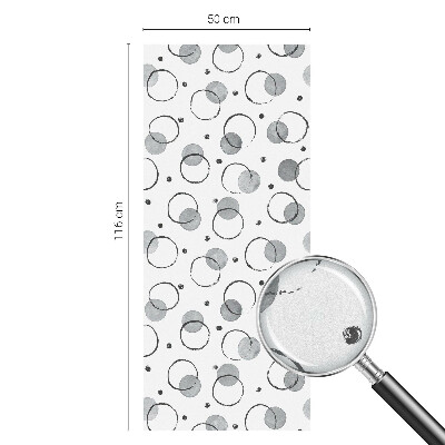 Vinduesfolie mod indkig med glasmaleri Grå hjul