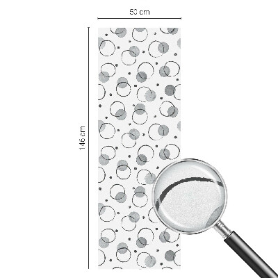 Vinduesfolie mod indkig med glasmaleri Grå hjul