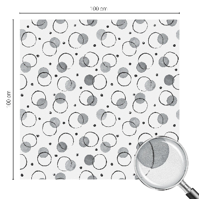Vinduesfolie mod indkig med glasmaleri Grå hjul