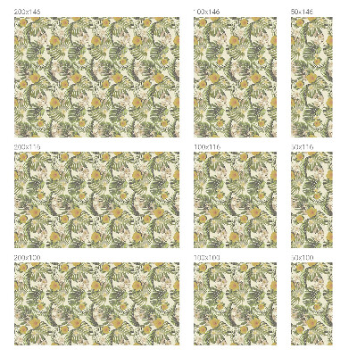 Mælkehvid vinduesfolie med motiv Tropisk tema