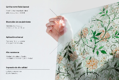 Vinduesfolie med mønster til afskærmning Botaniske blade