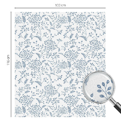 Dekorationsfolie til vindue mod indkig Plantemotiv