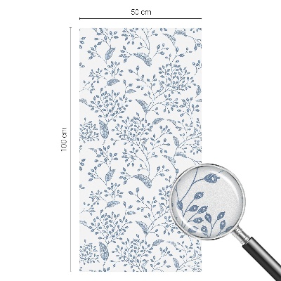 Dekorationsfolie til vindue mod indkig Plantemotiv