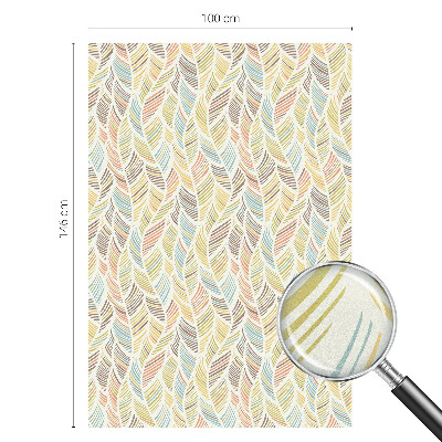 Vinduesfolie mod indkig med glasmaleri Regnbuefjer