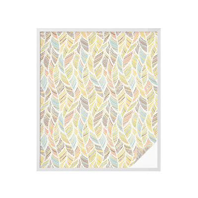 Vinduesfolie mod indkig med glasmaleri Regnbuefjer