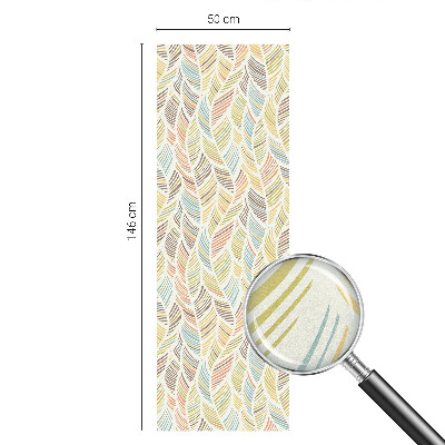 Vinduesfolie mod indkig med glasmaleri Regnbuefjer