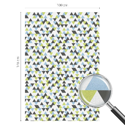 Mælkehvid vinduesfolie med motiv Geometriske trekanter