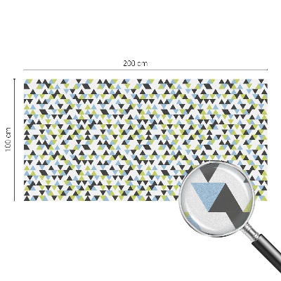 Mælkehvid vinduesfolie med motiv Geometriske trekanter