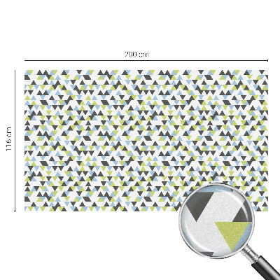 Mælkehvid vinduesfolie med motiv Geometriske trekanter