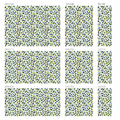 Mælkehvid vinduesfolie med motiv Geometriske trekanter