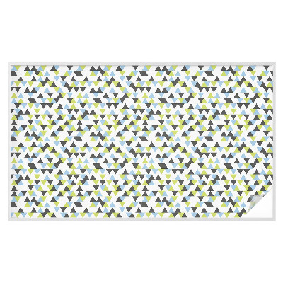 Mælkehvid vinduesfolie med motiv Geometriske trekanter