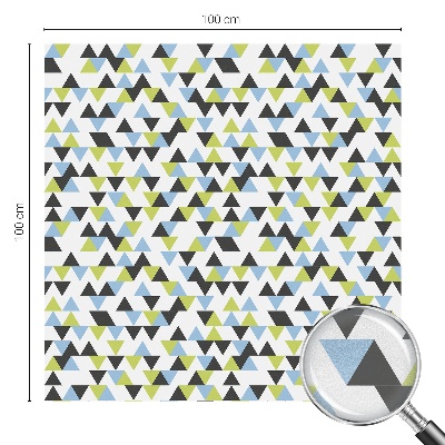 Mælkehvid vinduesfolie med motiv Geometriske trekanter