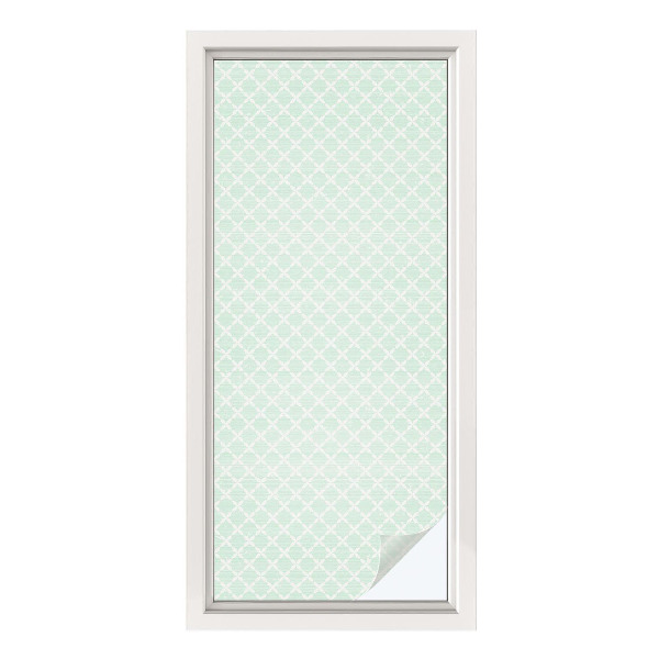 Vinduesfolie mod indkig med glasmaleri Pastelsymmetri