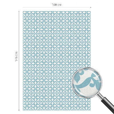 Vinduesfolie med mønster til afskærmning Blå ornamenter