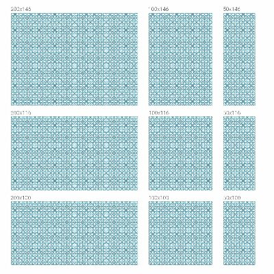 Vinduesfolie med mønster til afskærmning Blå ornamenter