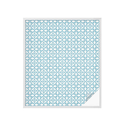 Vinduesfolie med mønster til afskærmning Blå ornamenter