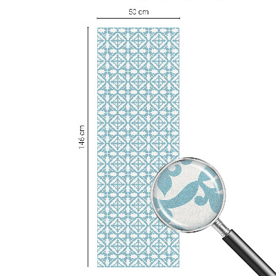 Vinduesfolie med mønster til afskærmning Blå ornamenter