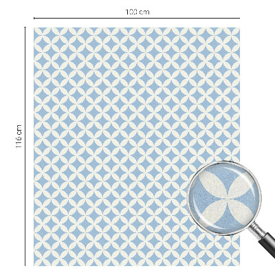 Mælkehvid vinduesfolie med motiv Geometrisk elegance